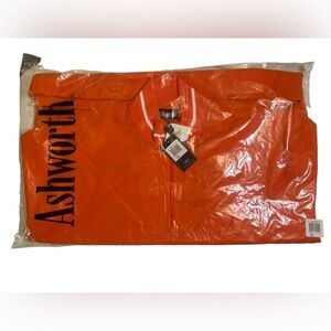 Ashworth Men’s NWT Collegiate Orange Half Zip Pullover XXL